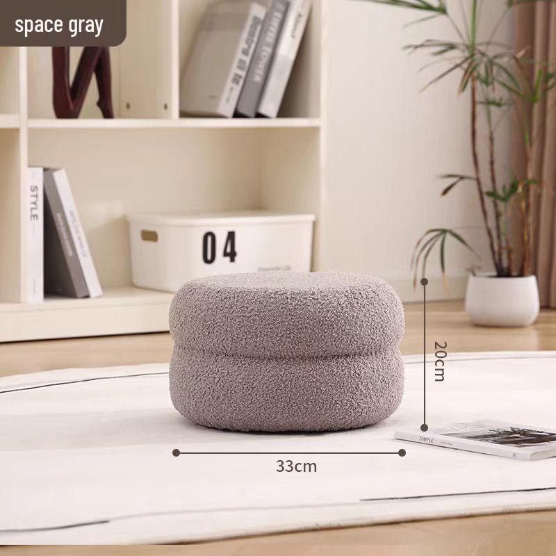 Круглый табурет из овечьей шерсти - Детский диван, Простая подушка и Сиденье для переобувания