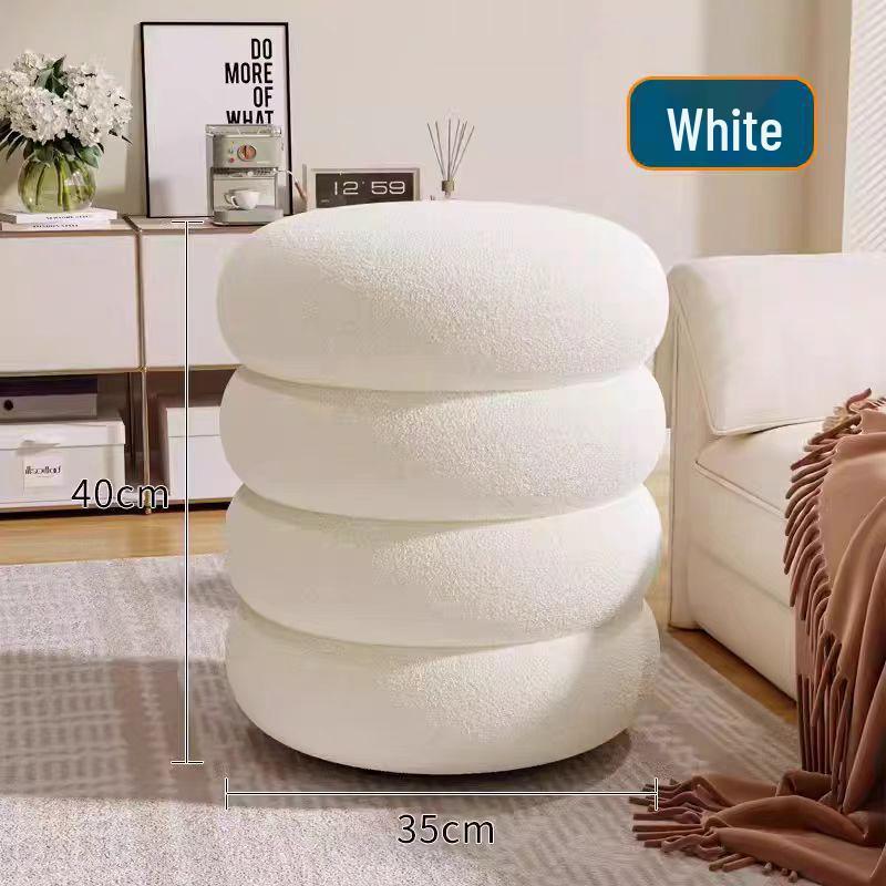 Круглый табурет из овечьей шерсти - Детский диван, Простая подушка и Сиденье для переобувания