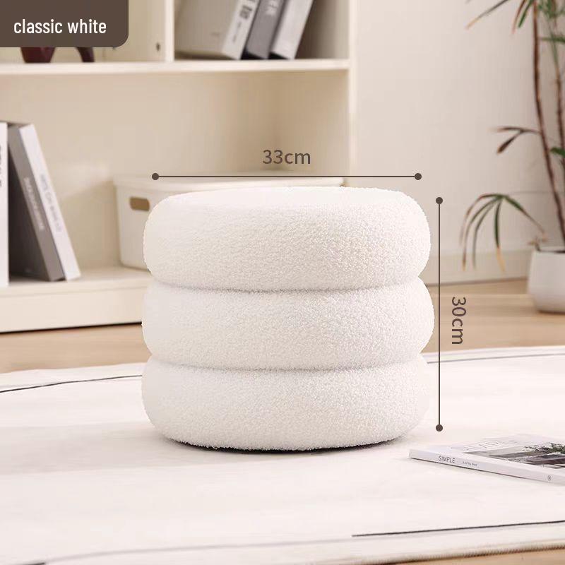 Круглый табурет из овечьей шерсти - Детский диван, Простая подушка и Сиденье для переобувания