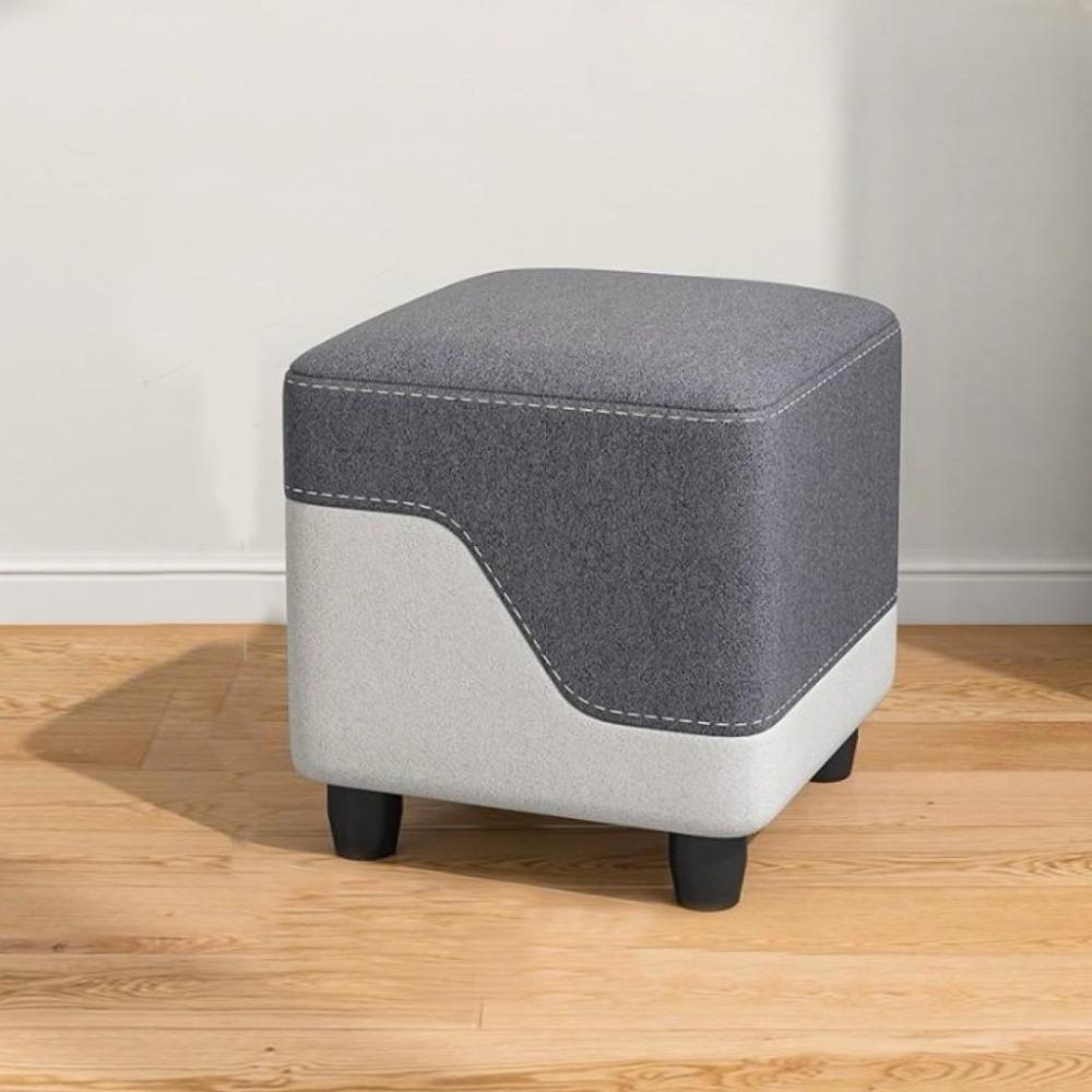 Красочный скандинавский табурет Деревянный табурет для переобувания Прочный маленький табурет Бытовое использование серый