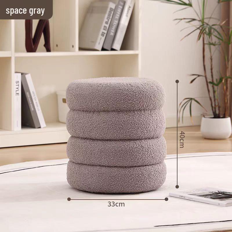 Круглый табурет из овечьей шерсти - Детский диван, Простая подушка и Сиденье для переобувания