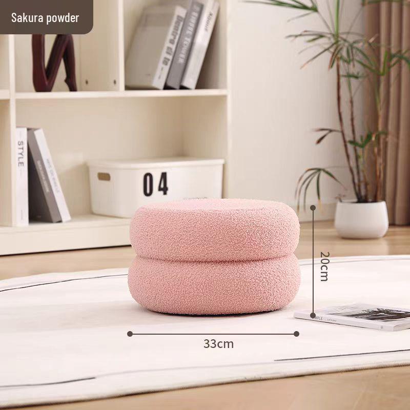 Круглый табурет из овечьей шерсти - Детский диван, Простая подушка и Сиденье для переобувания